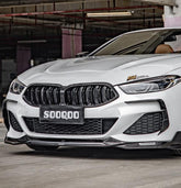 BMW 8 Series M850 840i G14 G15 G16 2018 2019 2020 2021 2022 2023 2024 with Aftermarket Parts - ?X Style Front Canards Pre-preg Carbon Fiber from SOOQOO USA